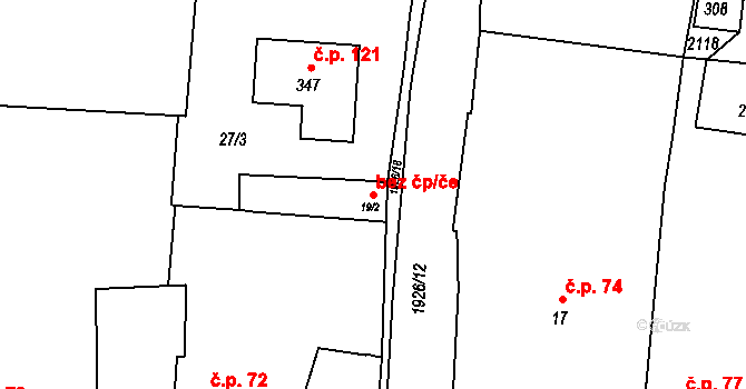 Tlumačov 42326966 na parcele st. 19/2 v KÚ Tlumačov u Domažlic, Katastrální mapa