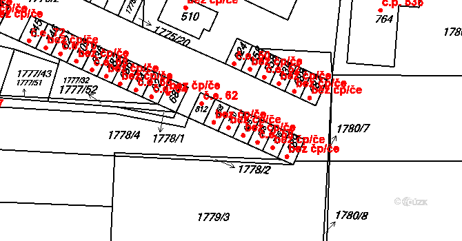 Svitávka 61 na parcele st. 668 v KÚ Svitávka, Katastrální mapa