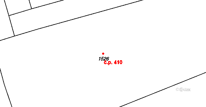 Telč-Staré Město 410, Telč na parcele st. 1526 v KÚ Telč, Katastrální mapa