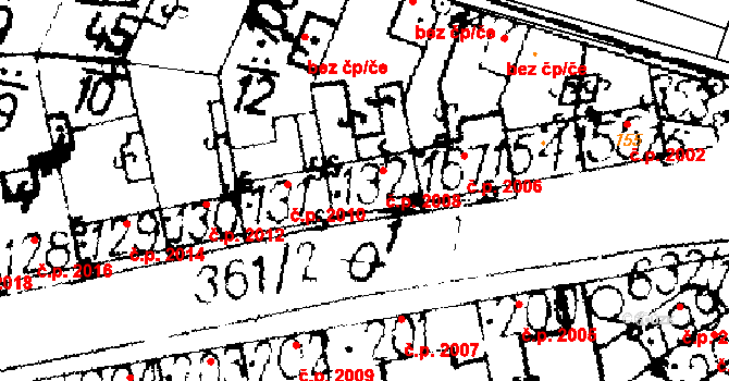 Podlusky 2008, Roudnice nad Labem na parcele st. 132/1 v KÚ Podlusky, Katastrální mapa