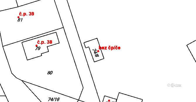 Zlín 41206967 na parcele st. 74/8 v KÚ Klečůvka, Katastrální mapa