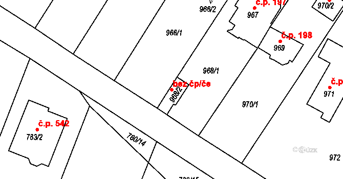 Proboštov 41229967 na parcele st. 968/2 v KÚ Proboštov u Teplic, Katastrální mapa