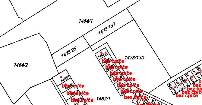 Šluknov 45135967 na parcele st. 1467/2 v KÚ Šluknov, Katastrální mapa