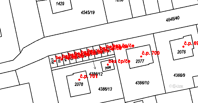 Polička 46547967 na parcele st. 1749 v KÚ Polička, Katastrální mapa