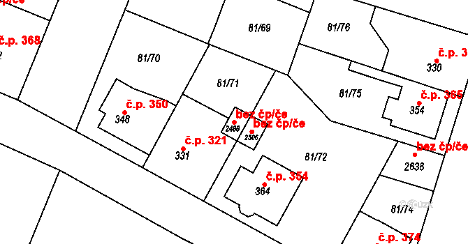 Kralupy nad Vltavou 78925967 na parcele st. 2488 v KÚ Lobeček, Katastrální mapa