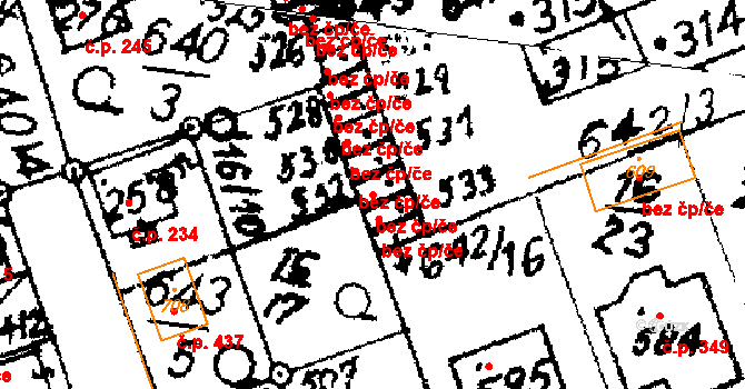 Hrochův Týnec 38062968 na parcele st. 532 v KÚ Hrochův Týnec, Katastrální mapa