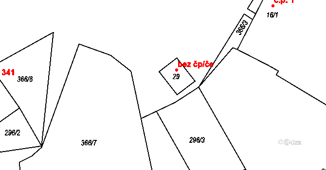 Vyskytná nad Jihlavou 38664968 na parcele st. 29 v KÚ Hlávkov, Katastrální mapa