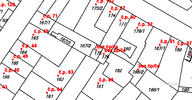 Teplice 39144968 na parcele st. 175 v KÚ Prosetice, Katastrální mapa