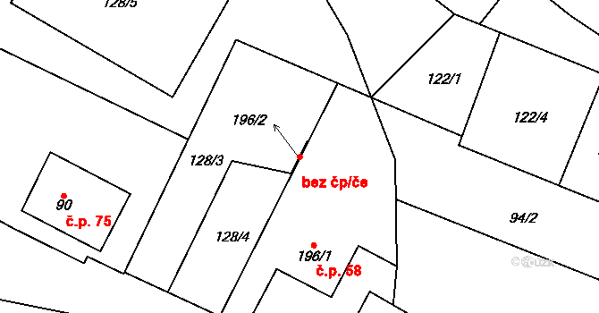 Chomutice 39775968 na parcele st. 196/2 v KÚ Chomutice, Katastrální mapa