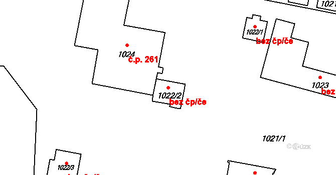 Opava 41342968 na parcele st. 1022/2 v KÚ Komárov u Opavy, Katastrální mapa