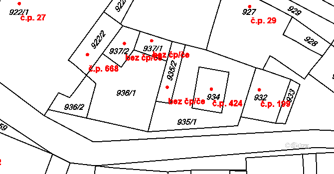 Velké Opatovice 44038968 na parcele st. 935/2 v KÚ Velké Opatovice, Katastrální mapa