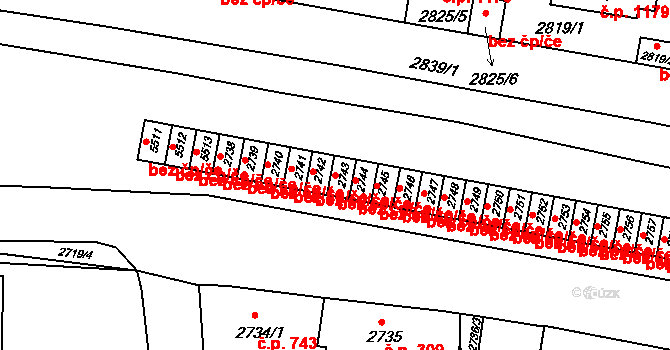 Litoměřice 47626968 na parcele st. 2743 v KÚ Litoměřice, Katastrální mapa