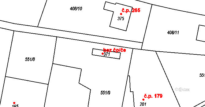 Herálec 50078968 na parcele st. 371 v KÚ Herálec, Katastrální mapa