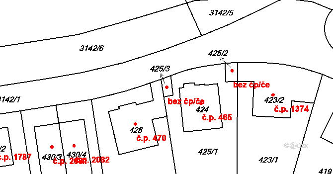 Praha 5 82647968 na parcele st. 425/3 v KÚ Krč, Katastrální mapa