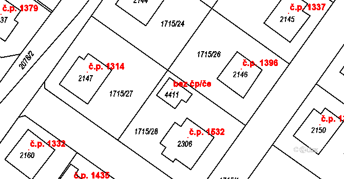 Čáslav 145940969 na parcele st. 4411 v KÚ Čáslav, Katastrální mapa