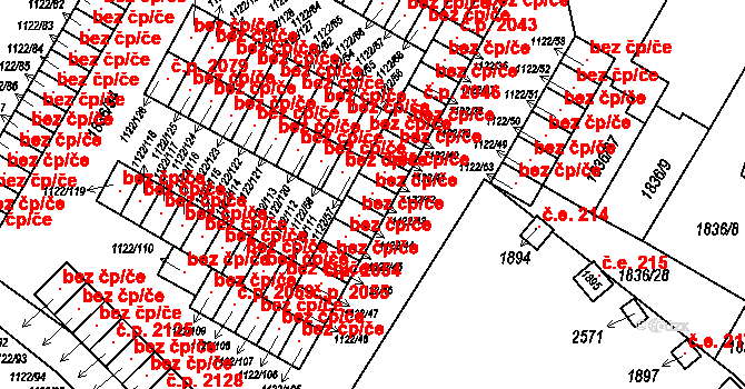 Uničov 2050 na parcele st. 1122/43 v KÚ Uničov, Katastrální mapa