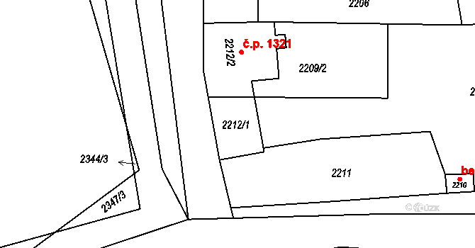 Rousínov 39720969 na parcele st. 2212/1 v KÚ Rousínov u Vyškova, Katastrální mapa