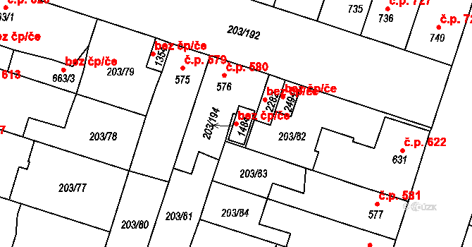 Přeštice 40905969 na parcele st. 1484 v KÚ Přeštice, Katastrální mapa