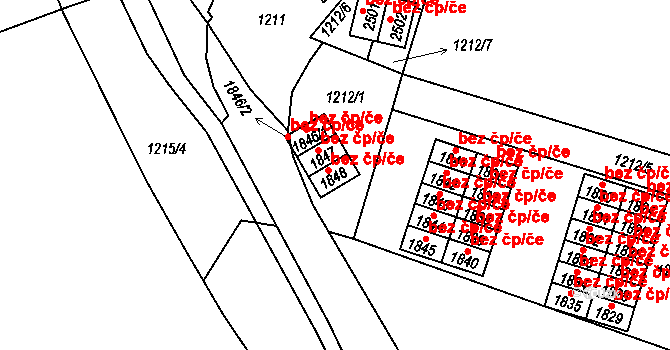 Čáslav 44012969 na parcele st. 1848 v KÚ Čáslav, Katastrální mapa