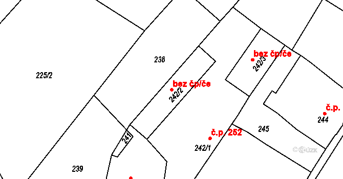 Děčín 47866969 na parcele st. 242/2 v KÚ Boletice nad Labem, Katastrální mapa