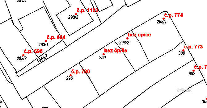Svatobořice-Mistřín 49845969 na parcele st. 299 v KÚ Mistřín, Katastrální mapa