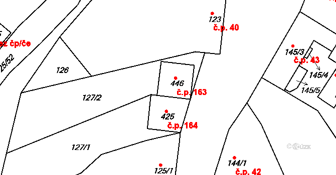 Nikolčice 163 na parcele st. 446 v KÚ Nikolčice, Katastrální mapa