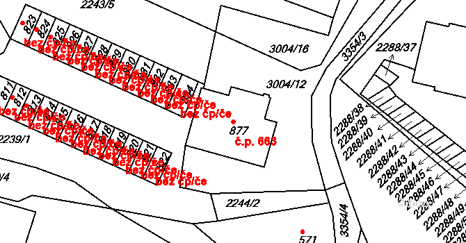 Horní Rokytnice 663, Rokytnice nad Jizerou na parcele st. 877 v KÚ Horní Rokytnice nad Jizerou, Katastrální mapa