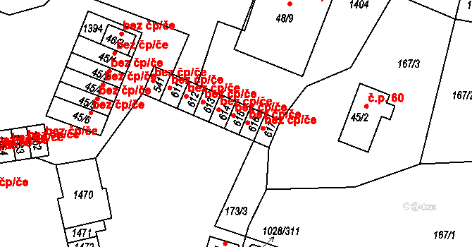 Harrachov 38501970 na parcele st. 615 v KÚ Harrachov, Katastrální mapa