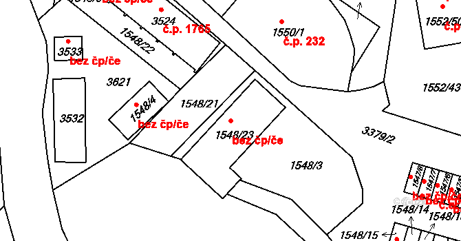 Pelhřimov 45258970 na parcele st. 1548/23 v KÚ Pelhřimov, Katastrální mapa