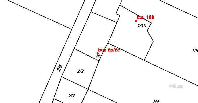 Chotoviny 47405970 na parcele st. 1/8 v KÚ Chotoviny, Katastrální mapa