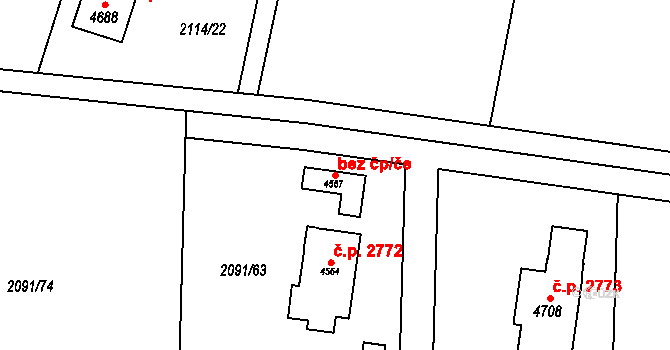 Rožnov pod Radhoštěm 48991970 na parcele st. 4567 v KÚ Rožnov pod Radhoštěm, Katastrální mapa