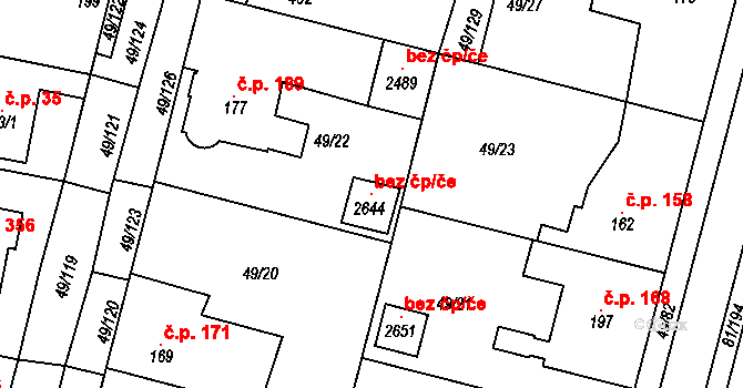 Kralupy nad Vltavou 98610970 na parcele st. 2644 v KÚ Lobeček, Katastrální mapa