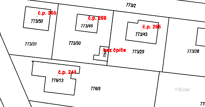 Blížejov 105029971 na parcele st. 773/47 v KÚ Blížejov, Katastrální mapa