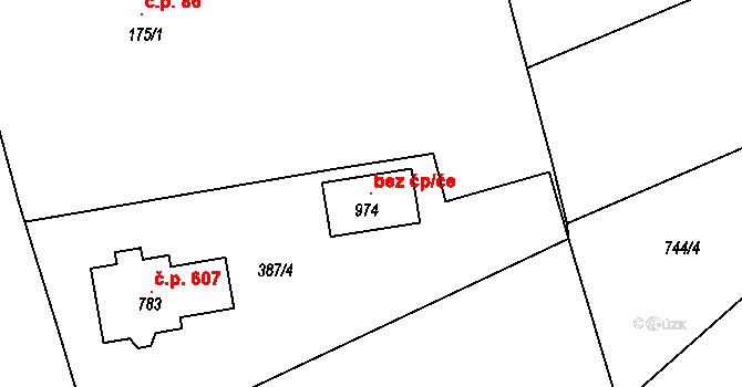 Černilov 107191971 na parcele st. 974 v KÚ Černilov, Katastrální mapa