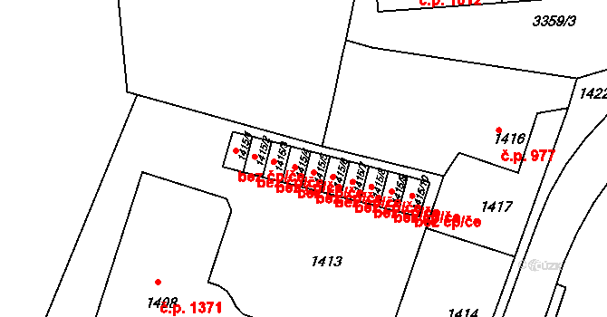 Tachov 38324971 na parcele st. 1415/4 v KÚ Tachov, Katastrální mapa