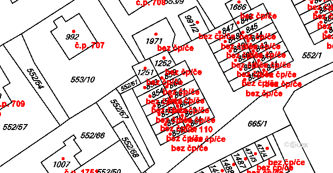Nový Jičín 38932971 na parcele st. 860 v KÚ Nový Jičín-Horní Předměstí, Katastrální mapa