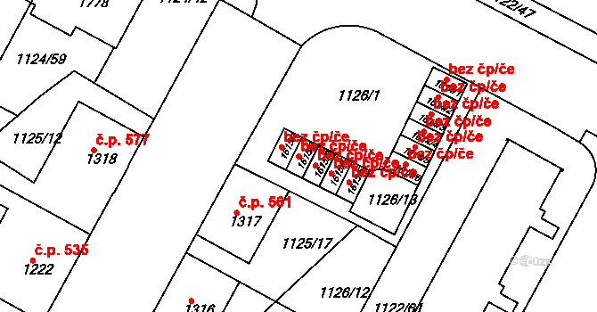 Jičín 39791971 na parcele st. 1615/2 v KÚ Jičín, Katastrální mapa