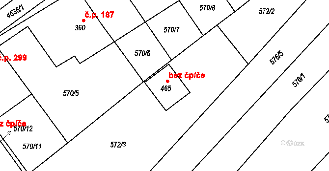 Mistřice 40626971 na parcele st. 465 v KÚ Mistřice I, Katastrální mapa
