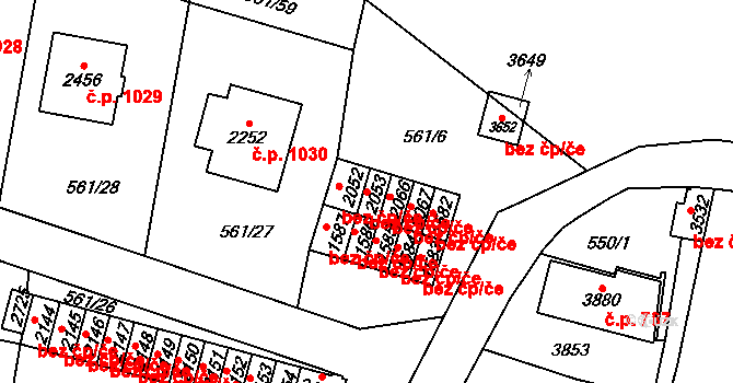 Vrchlabí 41500971 na parcele st. 2053 v KÚ Vrchlabí, Katastrální mapa