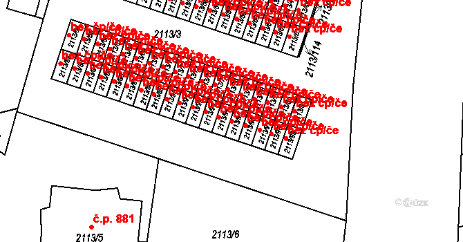 Dobruška 44251971 na parcele st. 2113/95 v KÚ Dobruška, Katastrální mapa