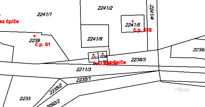 Jablůnka 45620971 na parcele st. 2238 v KÚ Jablůnka, Katastrální mapa