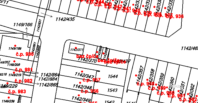 Praha 46777971 na parcele st. 1142/689 v KÚ Řepy, Katastrální mapa