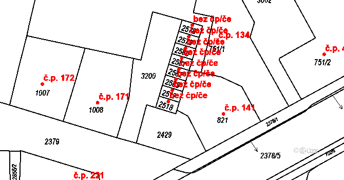 Trutnov 48608971 na parcele st. 2517 v KÚ Trutnov, Katastrální mapa