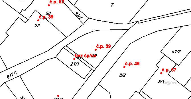 Číčová 29, Čermná nad Orlicí na parcele st. 20 v KÚ Číčová, Katastrální mapa