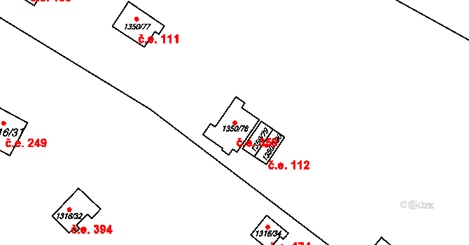 Oslnovice 359 na parcele st. 1350/78 v KÚ Oslnovice, Katastrální mapa