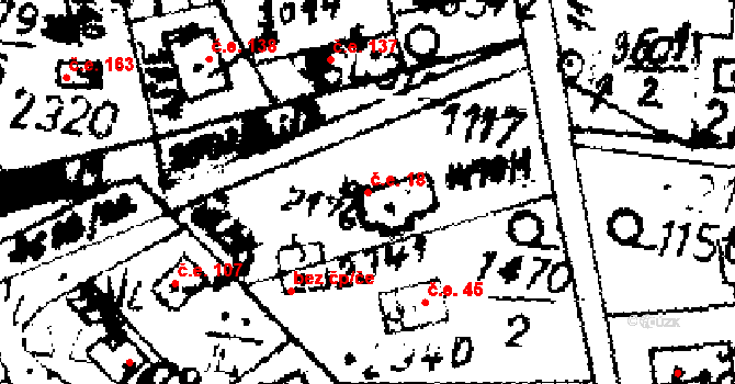 Byšičky 18, Lysá nad Labem na parcele st. 2176 v KÚ Lysá nad Labem, Katastrální mapa