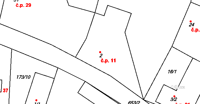 Podmoky 11, Krásná Hora nad Vltavou na parcele st. 2 v KÚ Podmoky, Katastrální mapa
