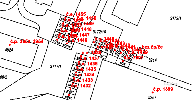 Zlín 482 na parcele st. 5772 v KÚ Zlín, Katastrální mapa
