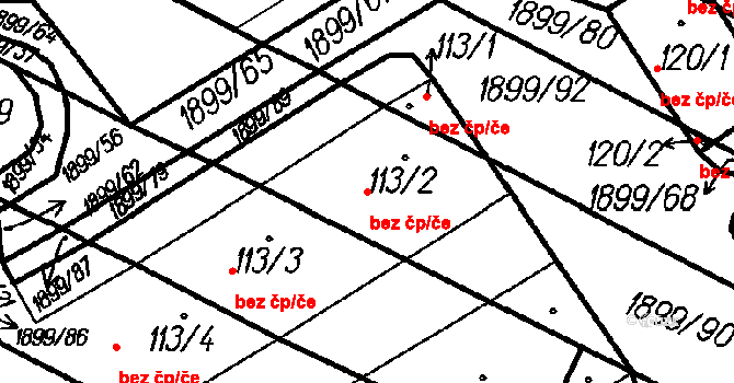 Bolešiny 39174972 na parcele st. 113/2 v KÚ Bolešiny, Katastrální mapa
