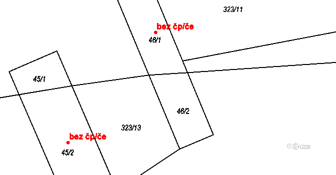 Horažďovice 44705972 na parcele st. 46/2 v KÚ Babín u Horažďovic, Katastrální mapa